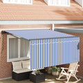 Toldo Retráctil Azul y 300 x 250 cm Poliéster y Aluminio