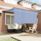 Toldo Retráctil Azul y 300 x 250 cm Poliéster y Aluminio