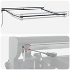 Toldo Retráctil Azul y 300 x 250 cm Poliéster y Aluminio