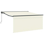 Toldo Retráctil Manual Crema 300 x 250 cm Poliéster y Aluminio