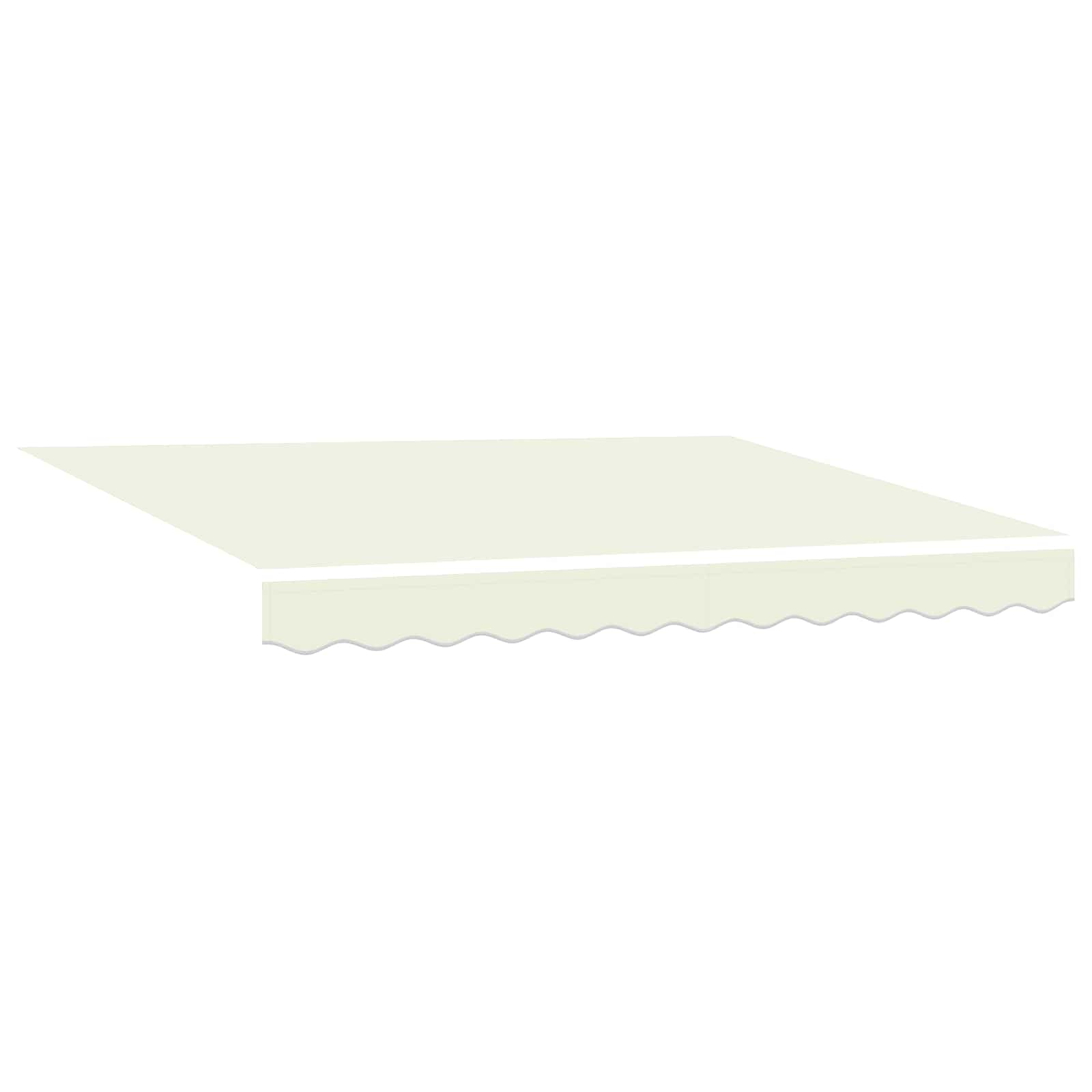 Toldo Retráctil Manual Crema 300 x 250 cm Poliéster y Aluminio