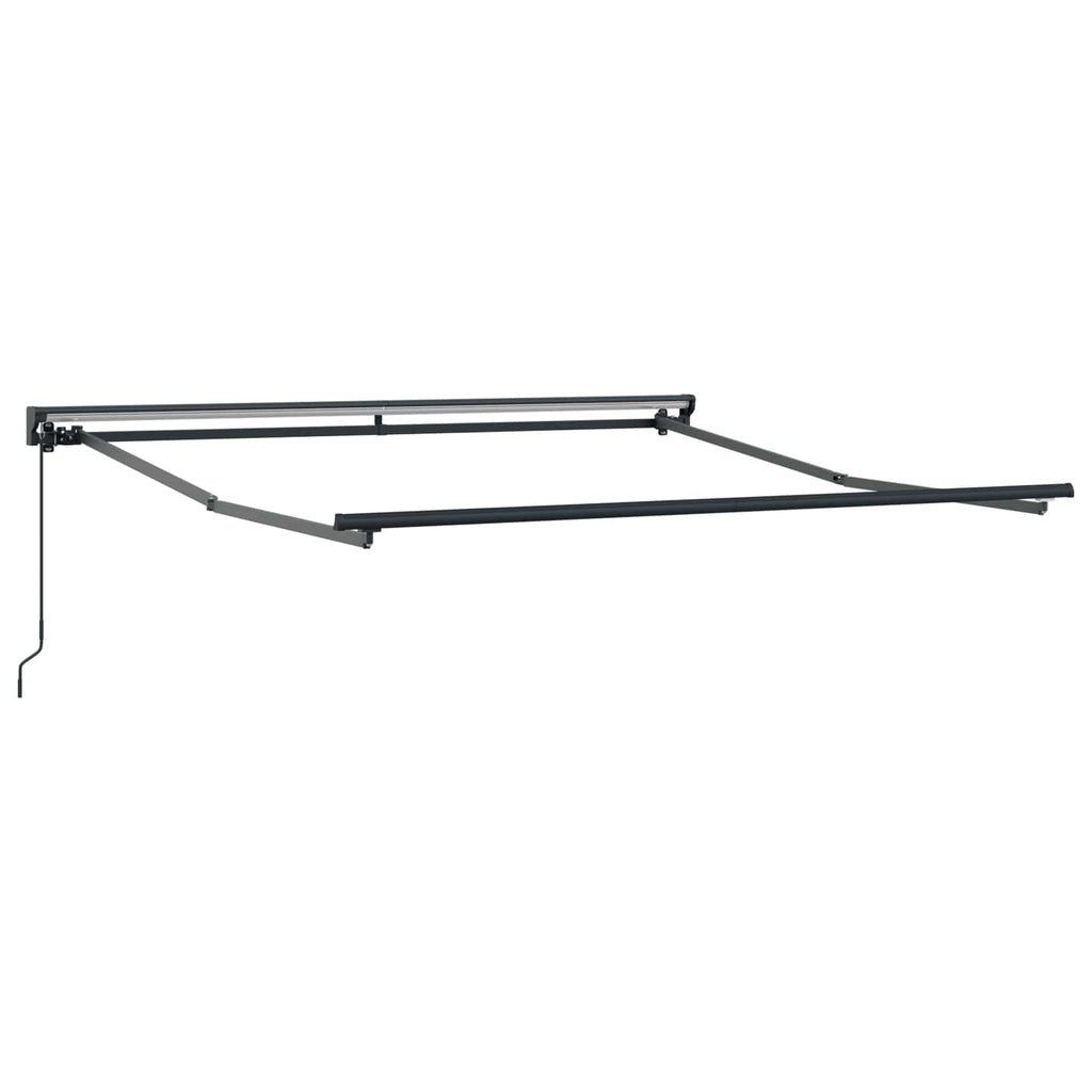 Toldo Retráctil Manual Crema 300 x 250 cm Poliéster y Aluminio