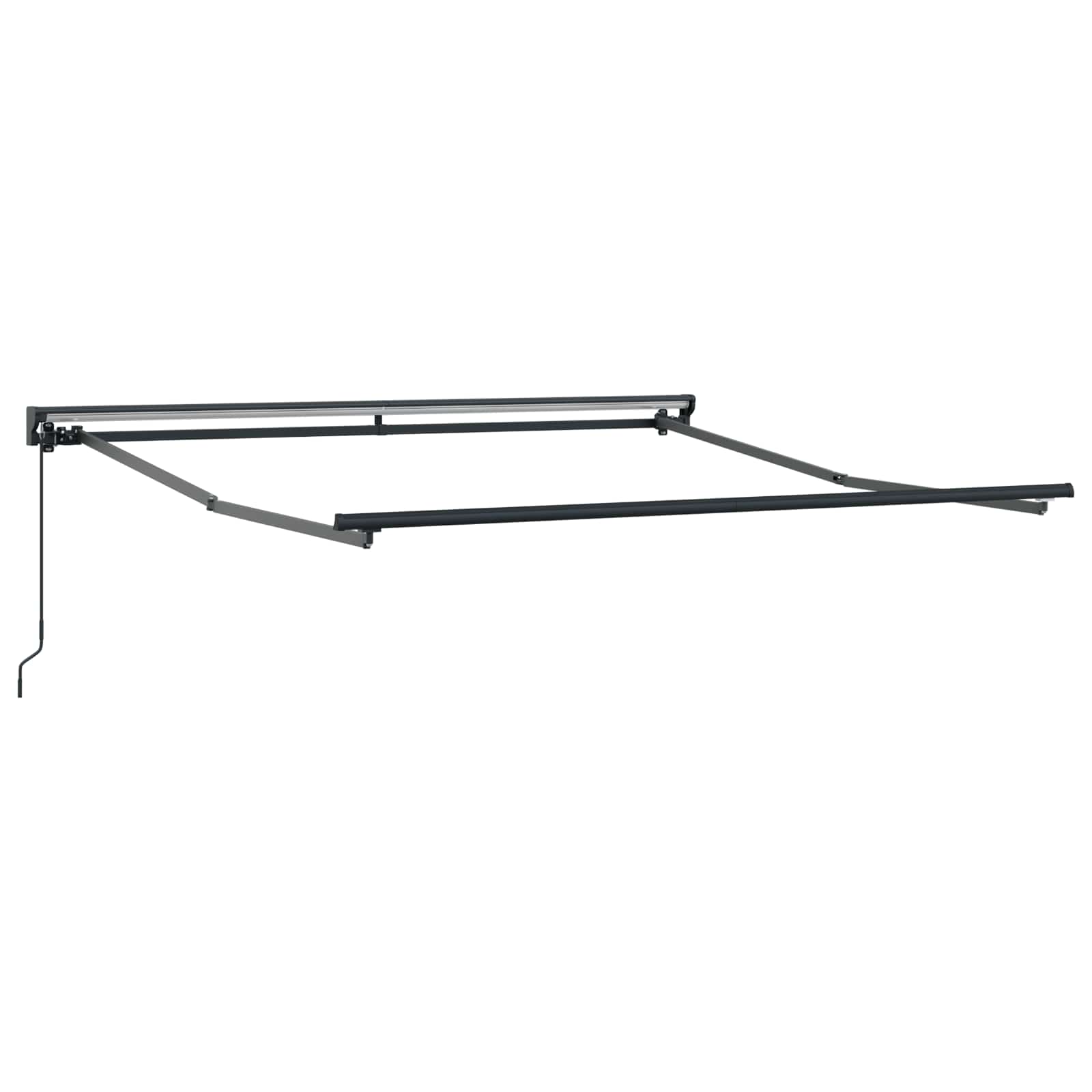 Toldo Retráctil Manual Crema 300 x 250 cm Poliéster y Aluminio