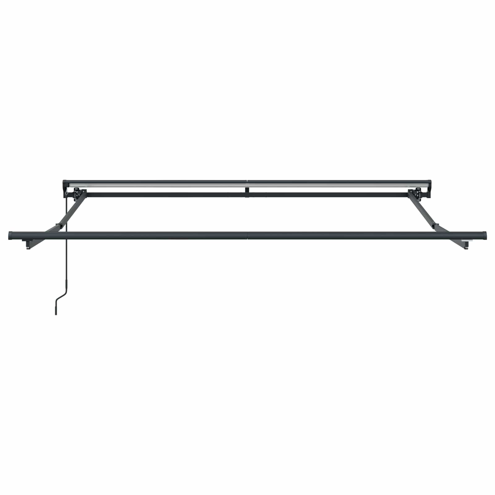 Toldo Retráctil Manual Crema 300 x 250 cm Poliéster y Aluminio