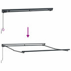 Toldo Retráctil Manual Crema 300 x 250 cm Poliéster y Aluminio
