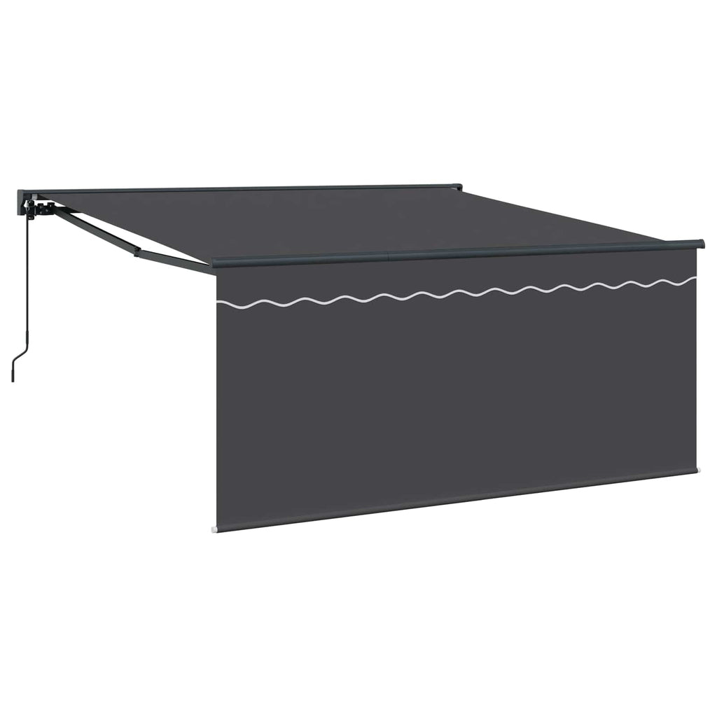 Toldo Retráctil Antracita 300 x 250 cm Poliéster y Aluminio