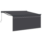 Toldo Retráctil Antracita 300 x 250 cm Poliéster y Aluminio