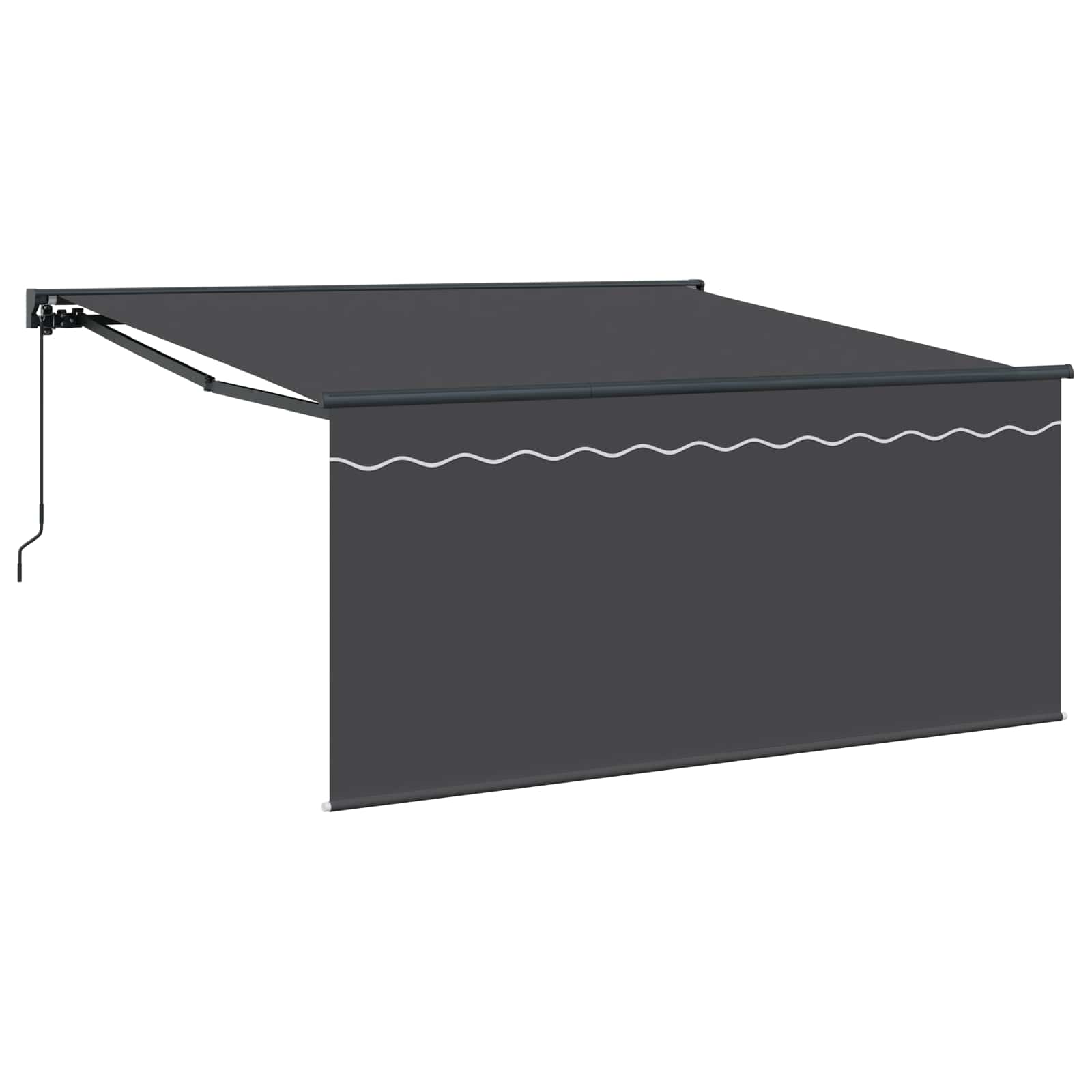 Toldo Retráctil Antracita 300 x 250 cm Poliéster y Aluminio
