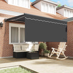 Toldo Retráctil Antracita 300 x 250 cm Poliéster y Aluminio