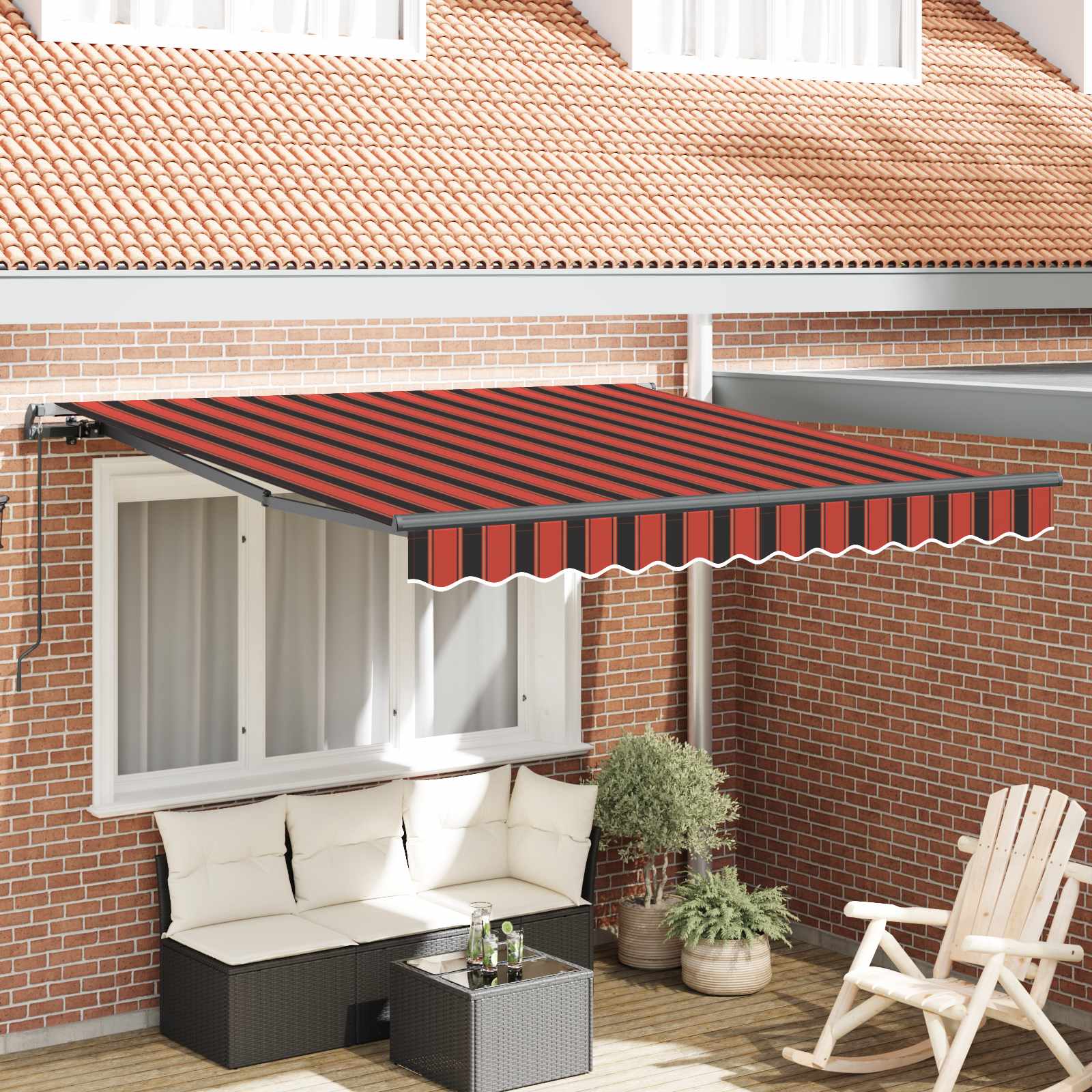 Toldo Retrátil 300 x 250 cm Poliéster e Aço