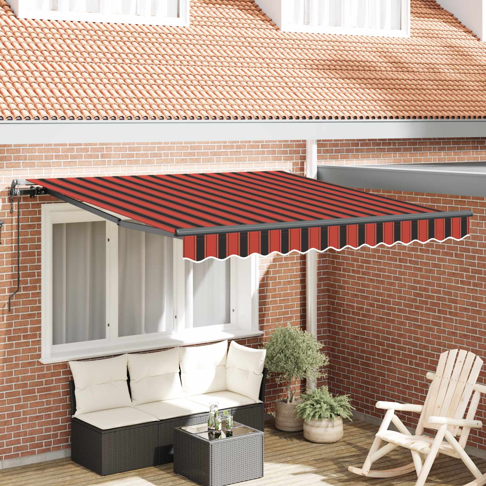 Toldo Retrátil 300 x 250 cm Tecido e Alumínio