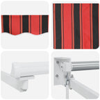 Toldo Retráctil Manual Naranja y Marrón 300 x 250 cm