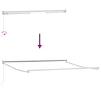 Toldo Retráctil Manual Naranja y Marrón 300 x 250 cm