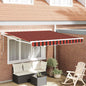 Toldo Retrátil Laranja e Castanho 300 x 250 cm