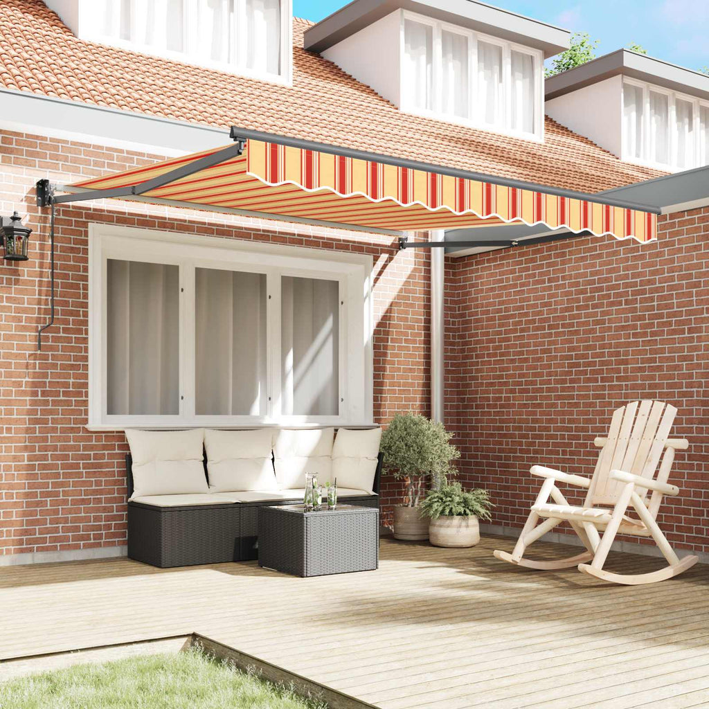 Toldo Retráctil Amarillo y Naranja 300 x 250 cm