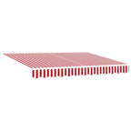 Toldo Retráctil Manual Rojo y 300 x 250 cm Poliéster y Aluminio