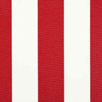 Toldo Retráctil Manual Rojo y 300 x 250 cm Poliéster y Aluminio