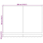 Toldo Retráctil Manual Rojo y 300 x 250 cm Poliéster y Aluminio