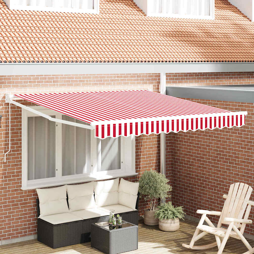 Toldo Retrátil Antracite 350 x 250 cm Poliéster e Alumínio