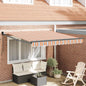 Toldo Manual Vermelho e 450 x 350 x 165 cm Poliéster