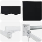Toldo Manual Negro 300 x 250 x 165 cm Poliéster