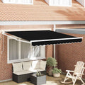 Toldo Manual Negro 300 x 250 x 165 cm Poliéster