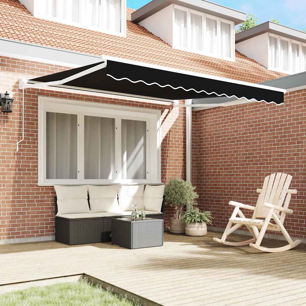 Toldo Manual Negro 300 x 250 x 165 cm Poliéster