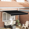 Toldo Manual Negro 300 x 250 x 165 cm Poliéster