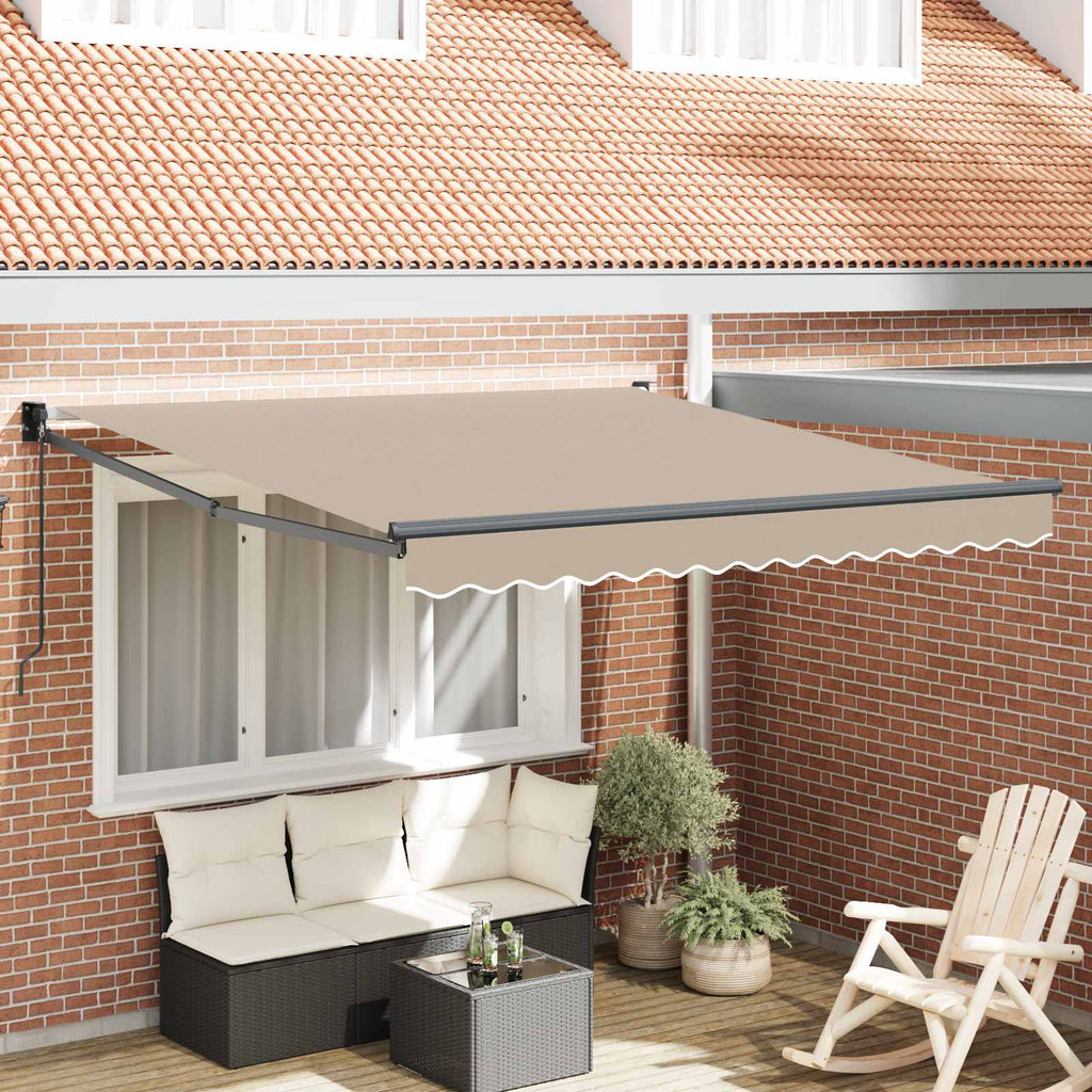 Toldo Manual Beige 300 x 250 x 165 cm Poliéster