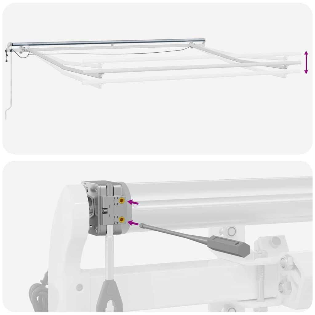 Toldo Retráctil 300 x 250 cm Poliéster y metal