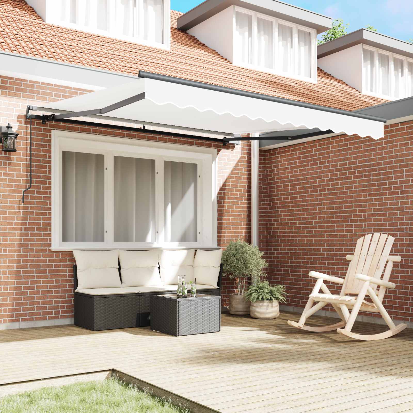Toldo Retráctil 300 x 250 cm Poliéster y Acero