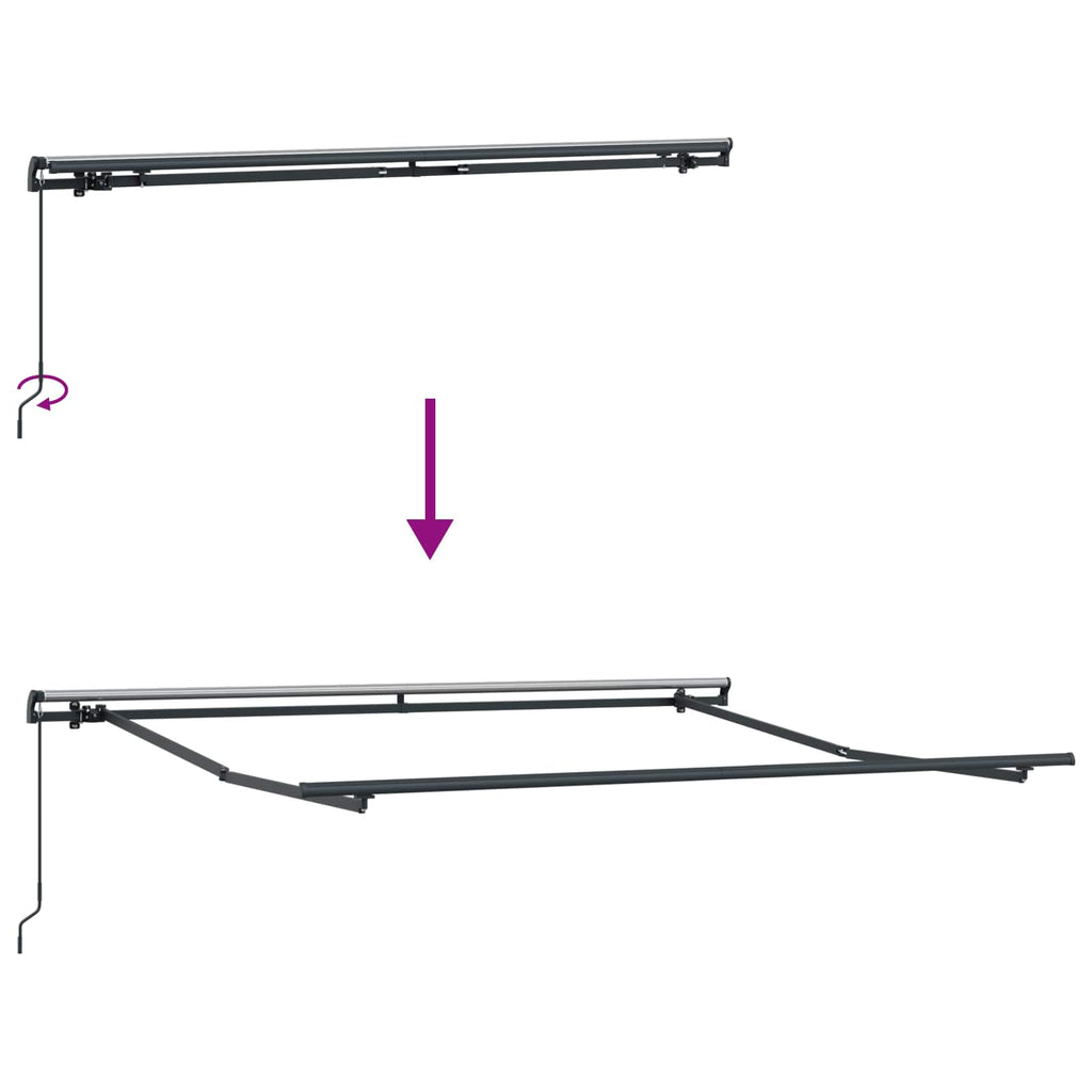 Toldo Retráctil 300 x 250 cm Poliéster y Acero