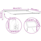 Toldo Retráctil 300 x 250 cm tela