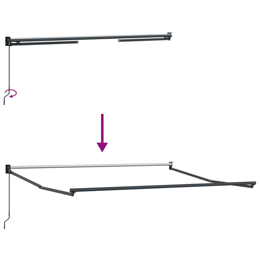 Toldo Manual 300 x 250 x 165 cm Poliéster