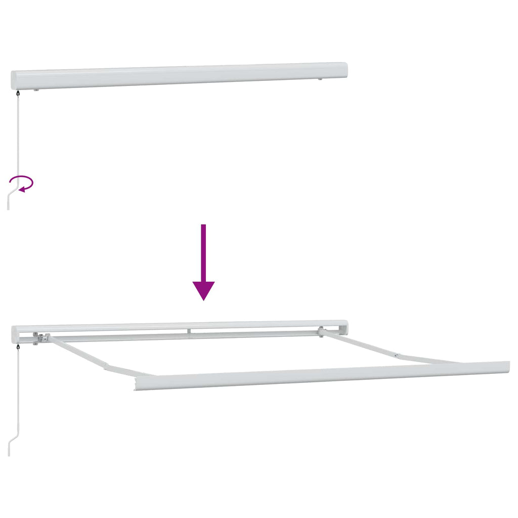 Toldo Retráctil 300 x 250 cm Tela y Metal