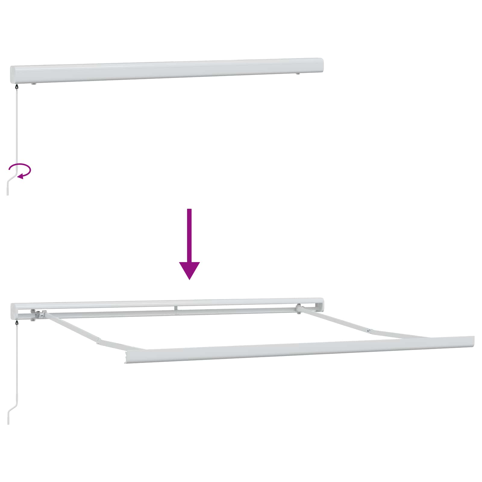 Toldo Retráctil 300 x 250 cm Tela y Metal