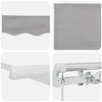 Toldo Manual Gris Claro 300 x 250 x 165 cm Poliéster