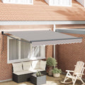 Toldo Manual Gris Claro 300 x 250 cm Poliéster
