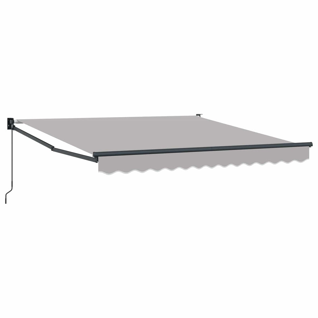 Toldo Manual Gris Claro 300 x 250 cm Poliéster