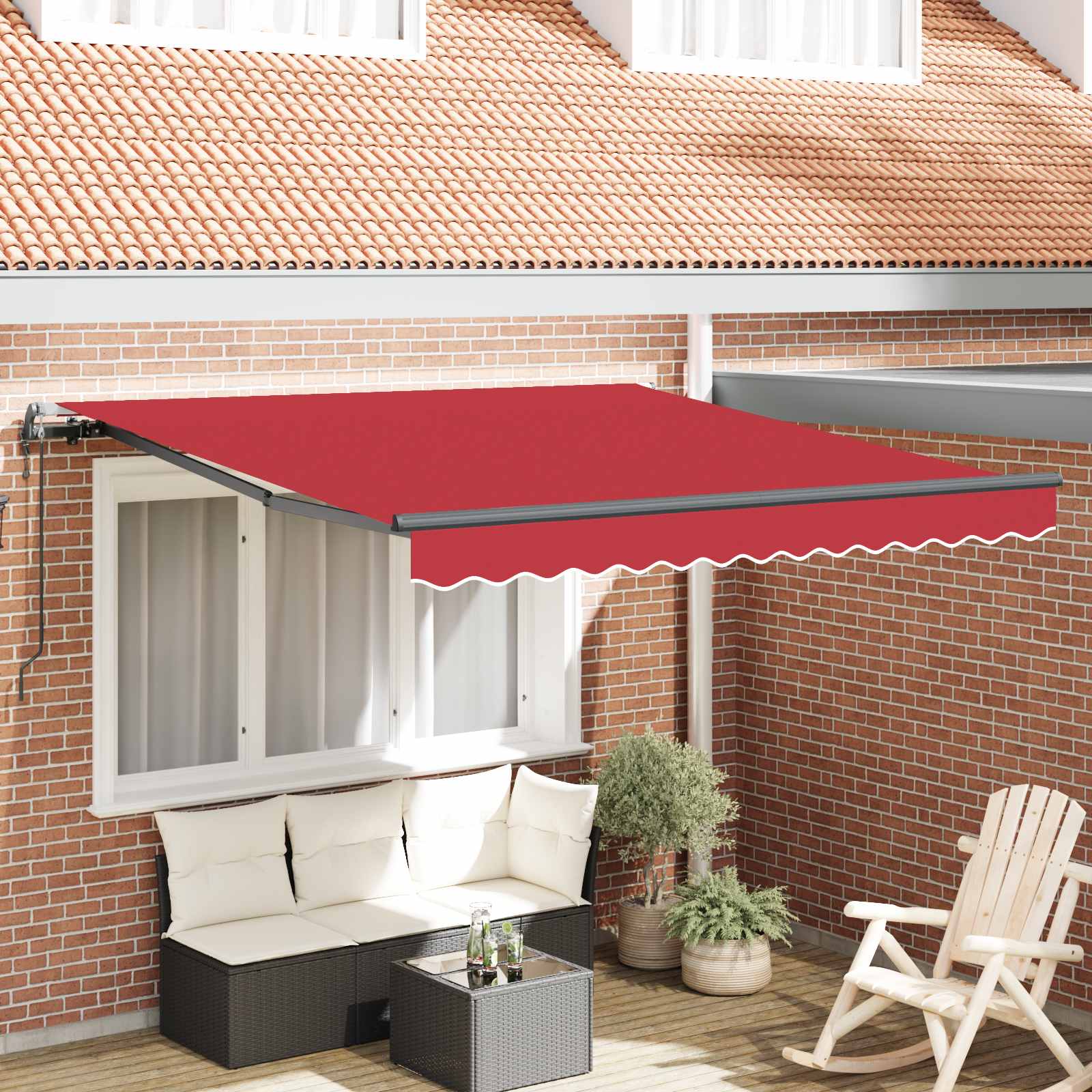 Toldo Retrátil 300 x 250 cm Tecido e Alumínio
