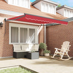 Toldo Manual Rojo 300 x 250 x 165 cm Poliéster