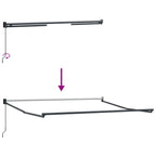 Toldo Manual Rojo 300 x 250 x 165 cm Poliéster