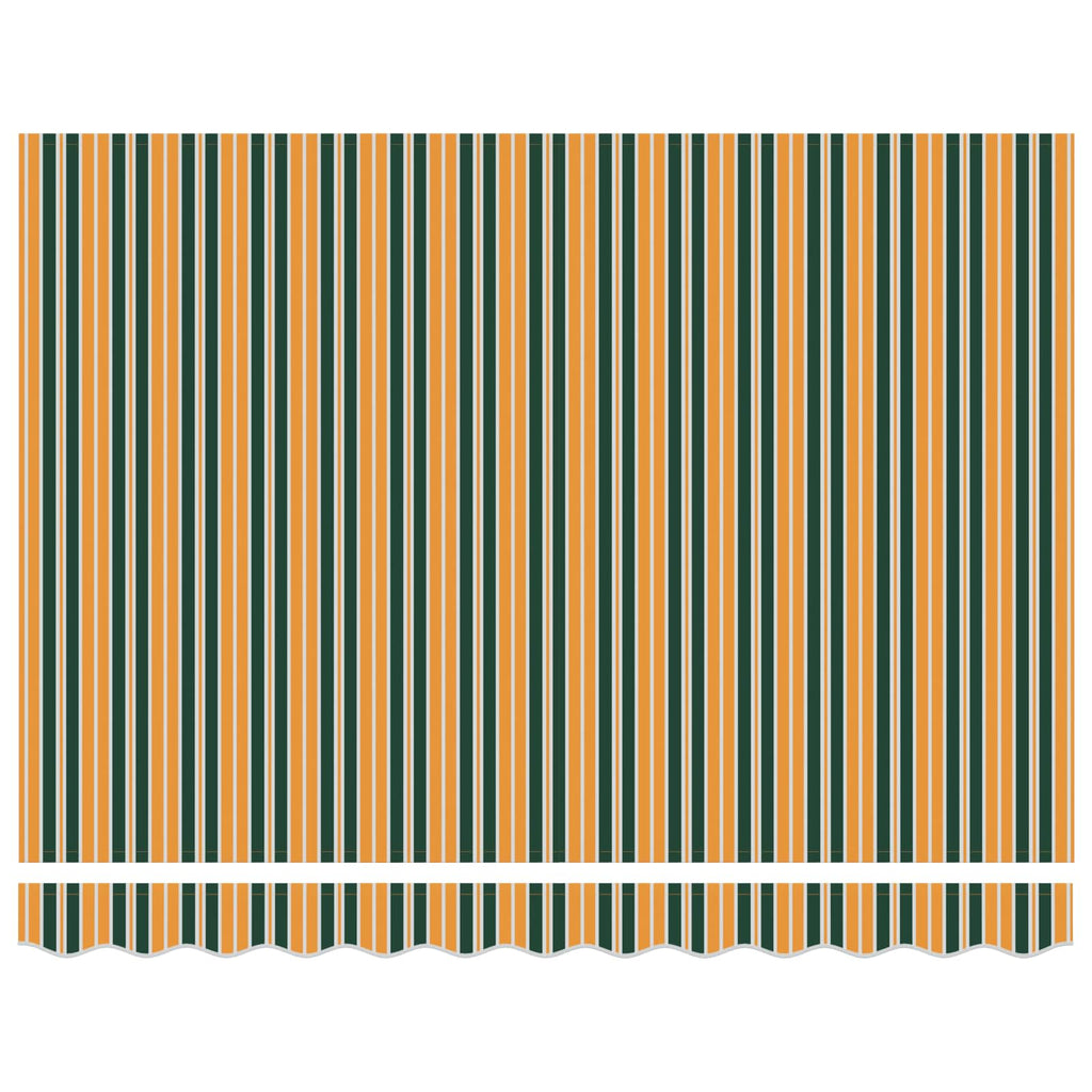 Toldo Manual Verde y amarillo 300 x 250 x 165 cm Poliéster
