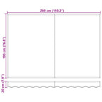 Toldo Manual Verde y amarillo 300 x 250 x 165 cm Poliéster