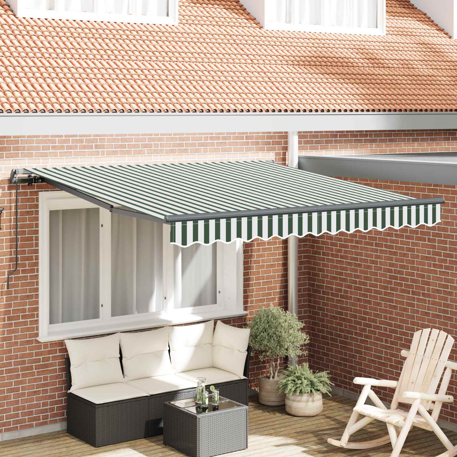 Toldo Retrátil 300 x 250 cm Poliéster e Aço