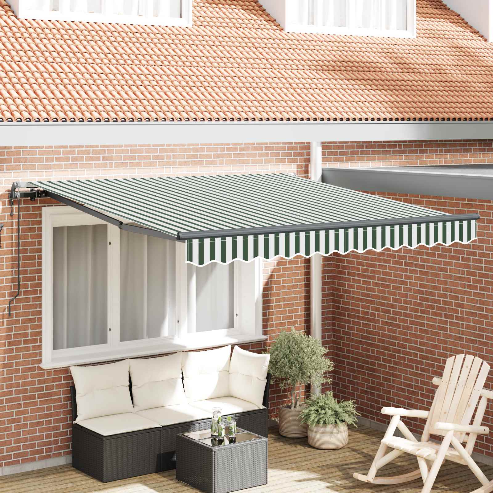 Toldo Retrátil 300 x 250 cm Tecido e Alumínio