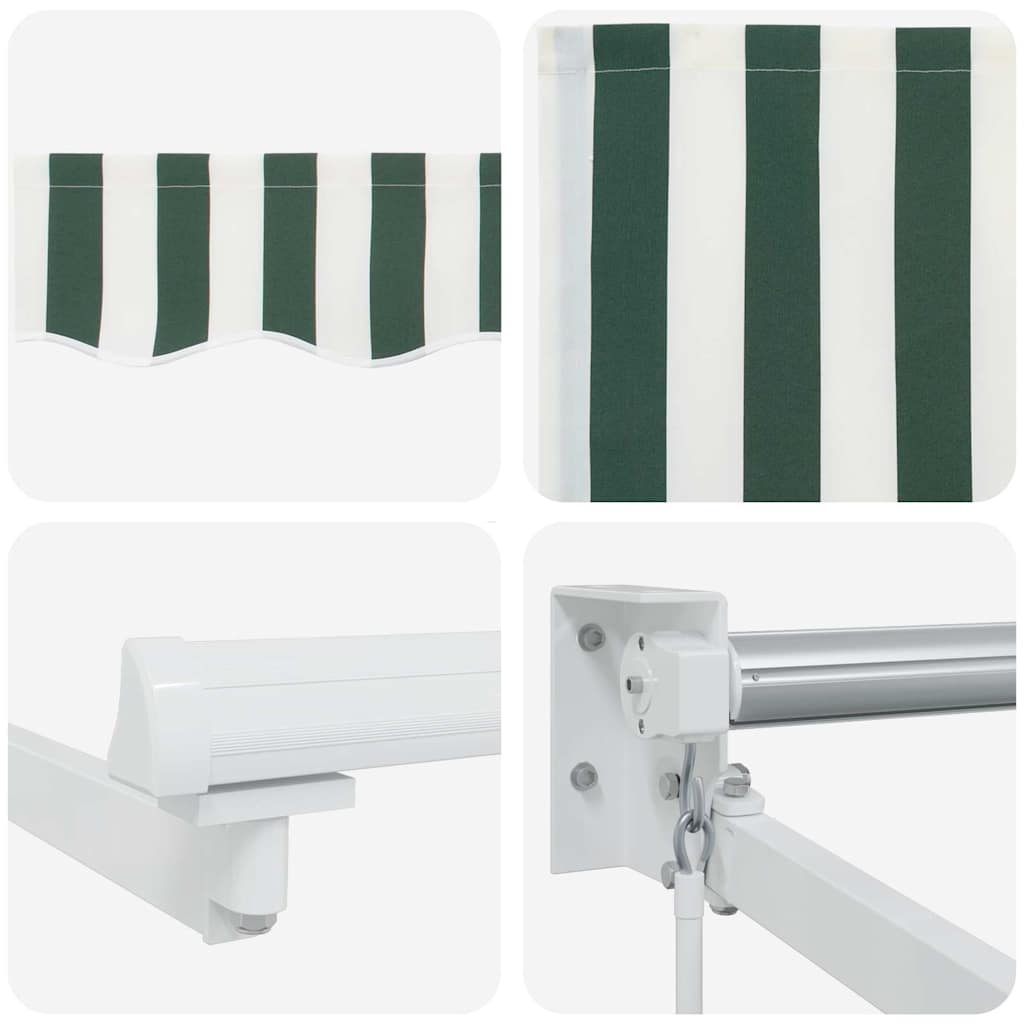 Toldo Manual Verde y 300 x 250 x 165 cm Poliéster