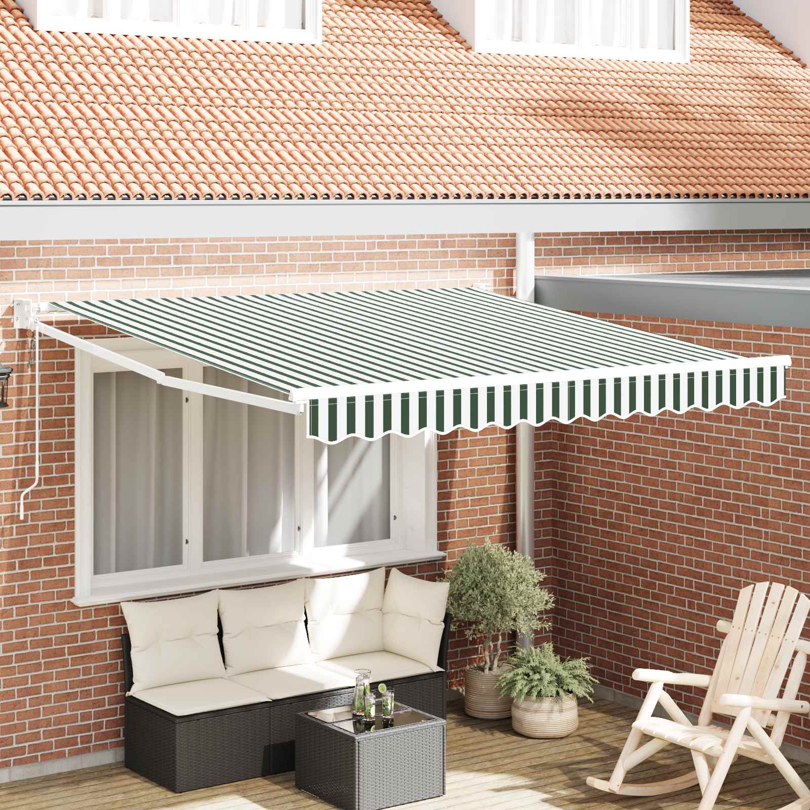 Toldo Verde y 300 x 250 x 165 cm Poliéster
