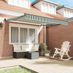 Toldo Manual Verde y 300 x 250 x 165 cm Poliéster