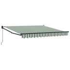 Toldo Manual Verde y 300 x 250 x 165 cm Poliéster